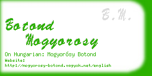 botond mogyorosy business card