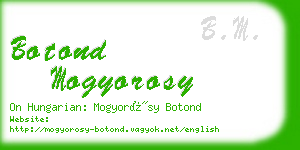 botond mogyorosy business card